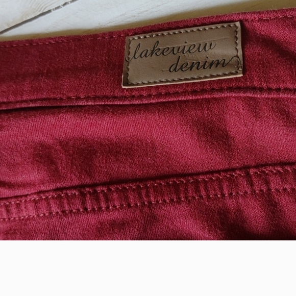 Lakeview denim x Stitch Fix dark red skinny jeans - Picture 6 of 7